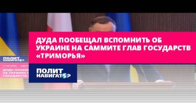 Дуда пообещал вспомнить об Украине на саммите глав государств...