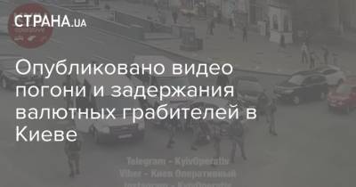 Опубликовано видео погони и задержания валютных грабителей в Киеве