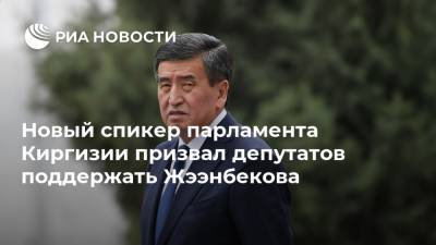 Новый спикер парламента Киргизии призвал депутатов поддержать Жээнбекова