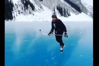 НХЛ планирует открыть сезон на высокогорном ледниковом озере: кадры с места