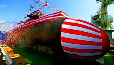 В Японии спустили на воду новейшую подводную лодку