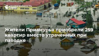 Жители Приамурья приобрели 259 квартир вместо утраченных при паводке