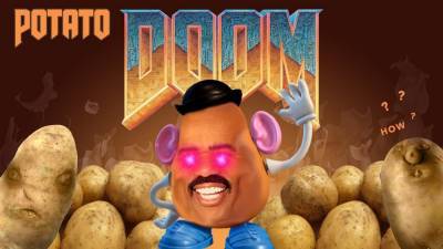 Видео дня: Doom запустили на калькуляторе с питанием от картошки