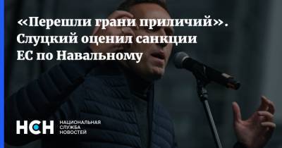 «Перешли грани приличий». Слуцкий оценил санкции ЕС по Навальному