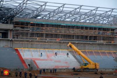 Как в середине октября выглядит республиканский стадион в Сыктывкаре