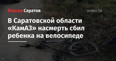 В Саратовской области «КамАЗ» насмерть сбил ребенка на велосипеде