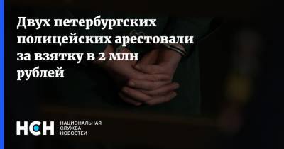 Двух петербургских полицейских арестовали за взятку в 2 млн рублей