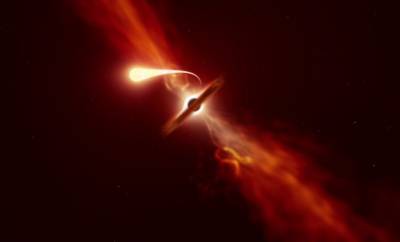 Астрономы зафиксировали разрыв звезды черной дырой