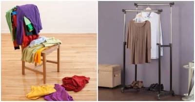 8 идей, где можно хранить ношенную одежду, чтобы не сбрасывать ее на стул