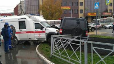 Столкновение скорой и иномарки в Горно-Алтайске попало на видео