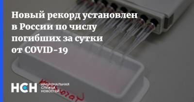 Новый рекорд установлен в России по числу погибших за сутки от COVID-19