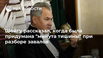 Шойгу рассказал, когда была придумана "минута тишины" при разборе завалов