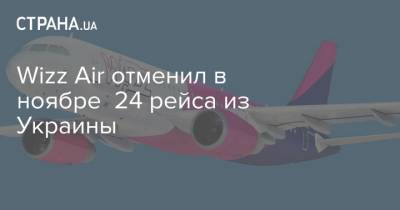 Wizz Air отменил в ноябре 24 рейса из Украины