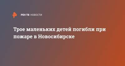 Трое маленьких детей погибли при пожаре в Новосибирске