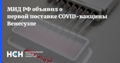 МИД РФ объявил о первой поставке COVID-вакцины Венесуэле