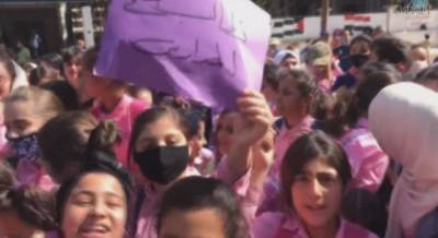 Жители Камышлы протестуют против захвата школ курдскими боевиками