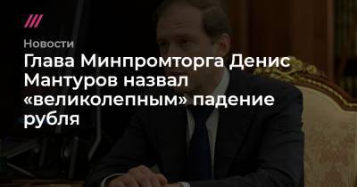 Глава Минпромторга Денис Мантуров назвал «великолепным» падение рубля