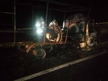 В Вологодском районе после ДТП сгорела дотла «ГАЗель» с погибшим водителем