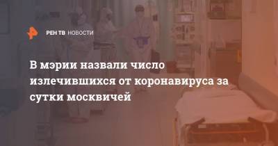 В мэрии назвали число излечившихся от коронавируса за сутки москвичей