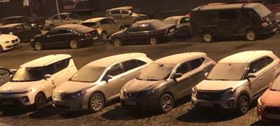 В Петрозаводске прошли первые заморозки и небольшой снег (ФОТО)