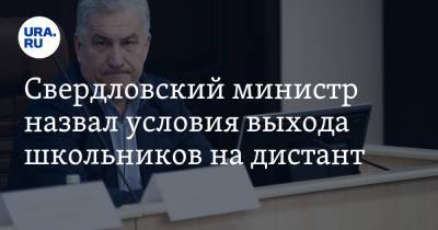 Свердловский министр назвал условия выхода школьников на дистант
