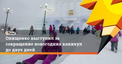 Онищенко выступил за сокращение новогодних каникул до двух дней