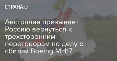 Австралия призывает Россию вернуться к трехсторонним переговорам по делу о сбитом Boeing МН17