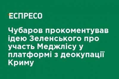 Чубаров прокомментировал идею Зеленского об участии Меджлиса в платформе по деоккупации Крыма