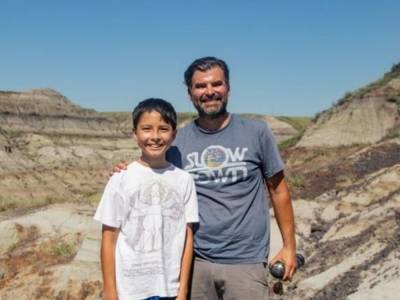 В Канаде мальчик обнаружил скелет динозавра возрастом 69 миллионов лет