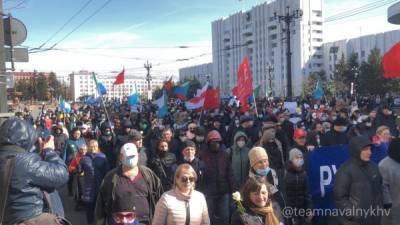 День 99. В Хабаровске, несмотря на ковидные ограничения, прошла традиционная акция протеста