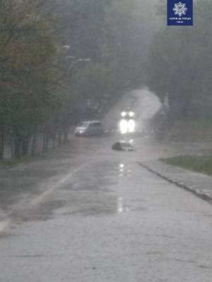 Киев затопило сильным ливнем