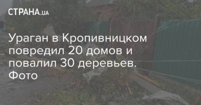 Ураган в Кропивницком повредил 20 домов и повалил 30 деревьев. Фото