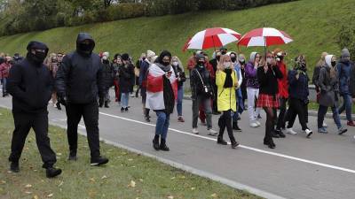 Демонстрации женщин и студентов в Минске
