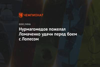 Нурмагомедов пожелал Ломаченко удачи перед боем с Лопесом