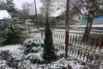 Первый снег выпал в Псковской области