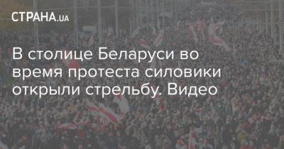 В столице Беларуси во время протеста силовики открыли стрельбу. Видео