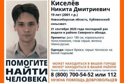 СК просит помощи в поисках 19-летнего новосибирца