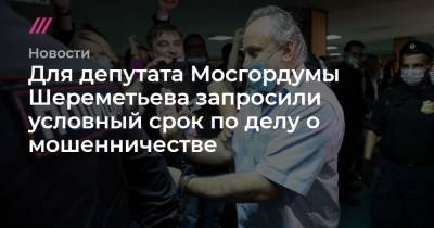 Для депутата Мосгордумы Шереметьева запросили условный срок по делу о мошенничестве