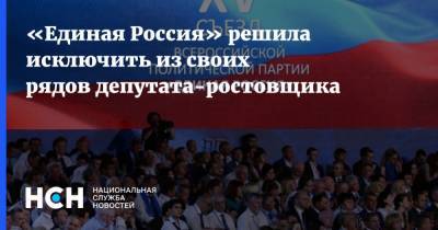 «Единая Россия» решила исключить из своих рядов депутата-ростовщика