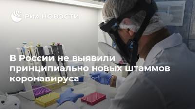 В России не выявили принципиально новых штаммов коронавируса