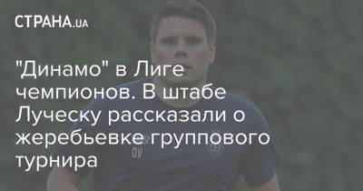 "Динамо" в Лиге чемпионов. В штабе Луческу рассказали о жеребьевке группового турнира