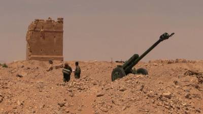 Неудачный выстрел из орудия М-46 сняли на видео в Сирии