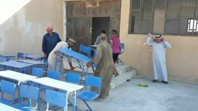Сирийцы восстанавливают разгромленную ИГИЛ школу в Эс-Сухне