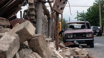 В Армении сообщили о многочисленных разрушениях в столице Карабаха