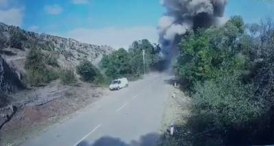 Взрыв моста, соединяющего Карабах и Армению - видео