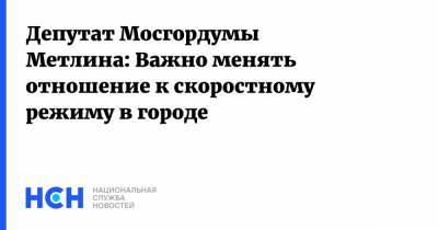 Депутат Мосгордумы Метлина: Важно менять отношение к скоростному режиму в городе
