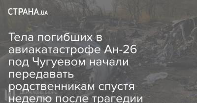 Тела погибших в авиакатастрофе Ан-26 под Чугуевом начали передавать родственником спустя неделю после трагедии