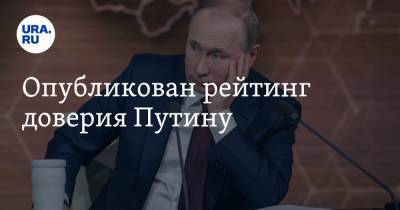 Опубликован рейтинг доверия Путину