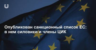Опубликован санкционный список ЕС: в нем силовики и члены ЦИК