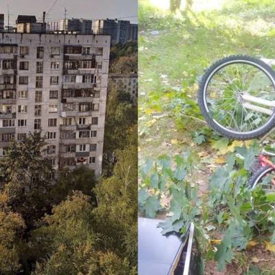 Житель Москвы надел на себя бюстгальтер и выпрыгнул из окна многоэтажки верхом на велосипеде